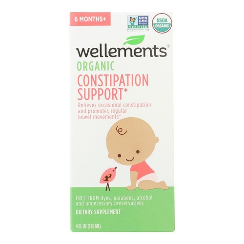 Wellements Organic Baby Move Constipation Reliever 6 months+ 4 fl oz Pack of 2