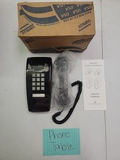 Cortelco 2554 Wall Telephone Black 255400-VBA-20MD Manual Complete New- ECS