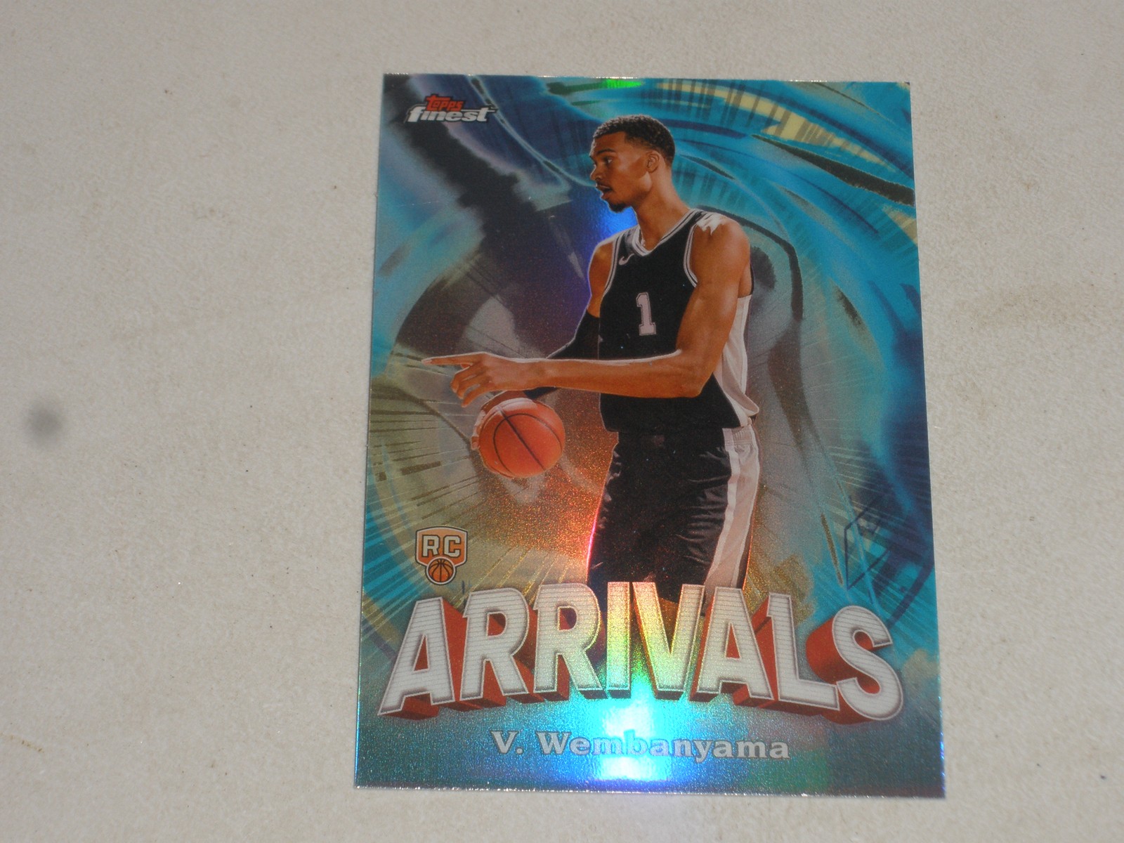 2023-24 Topps Finest Arrivals Refractor #6 Victor Wembanyama Rookie RC