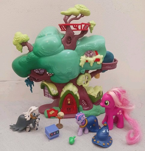 My Little Pony Golden Oak Library Tree House Twilight Sparkle Playset W/ 3 Ponys