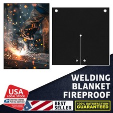 2pcs Brand new black 12.2"x12.2" Premium Welding Blanket Fireproof Oil-proof