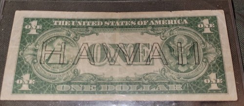 1935 A Series RED SEAL Silver Cert. HAWAII Dollar - Picture 2 of 7