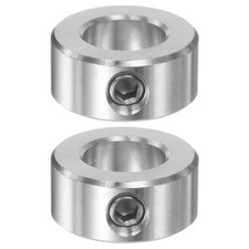 2pcs 5/8" Bore Stainless Steel Screw Shaft Collars 1-1/8" OD 1/2" Width