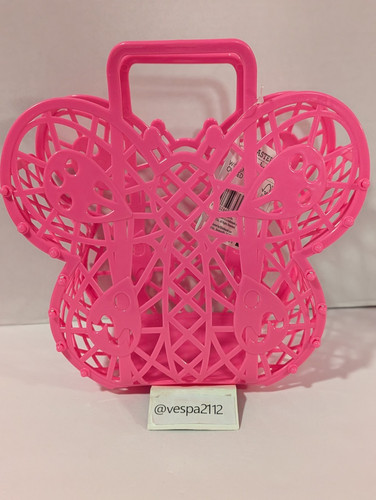 Walmart Easter Basket Jelly Pink Plastic Tote Bag Way To Celebrate - Picture 3 of 5
