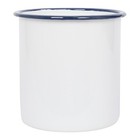 1x Blue 15.5cm White Enamel Utensil Holder Kitchen Cutlery Spoon Storage Rack