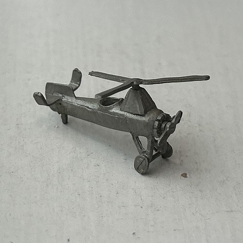 Pewter Miniature Vintage Autogiro 3.5cm Long, 2.5cm Wide, 1.7cm Tall Game Piece?
