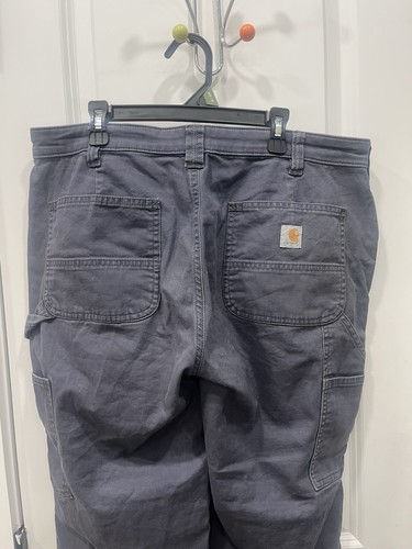 Carhartt Carpenter Work Pants Size 12 Loose Fit Dark Gray Color Pre Owned - Picture 8 of 17
