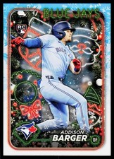Addison Barger 2024 Topps Holiday RC Toronto Blue Jays