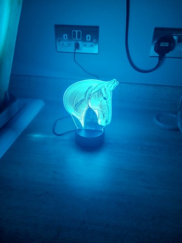 3D Horse Head Illusion Lamp Night Light Table Desk Lamp 7 colours LED