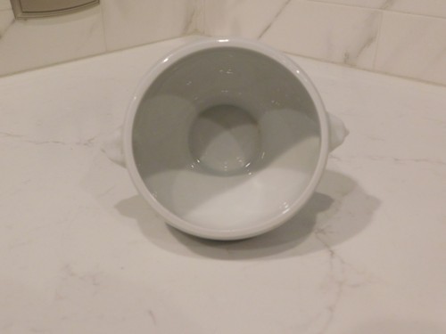 Veritable Porcelaine White Lions Head Single Onion Soup Bowl France - Picture 2 of 6