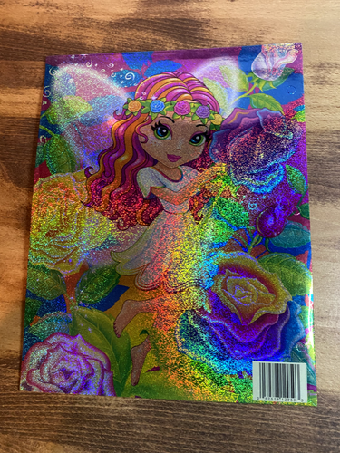 Lisa Frank Ordner Glitzer "Rosa" Feenmädchen | 2 Taschen 3 Ring | NEU & UNGELOCHT - Bild 3 von 3