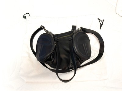 Telfar Black Leather Small Duffle