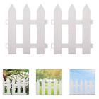 2Pcs Durable Garden Picket Fence Plastic White Edgings Landscape Path Panels