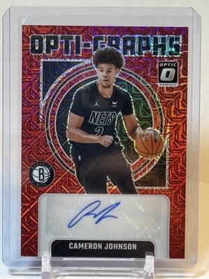 2024-25 Donruss Optic - Cameron Johnson #OG-CAM Opti-Graphs Auto Choice Red