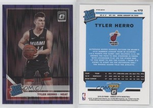 2019-20 Panini Donruss Optic Rated Purple Shock Prizm Tyler Herro #172 Rookie RC