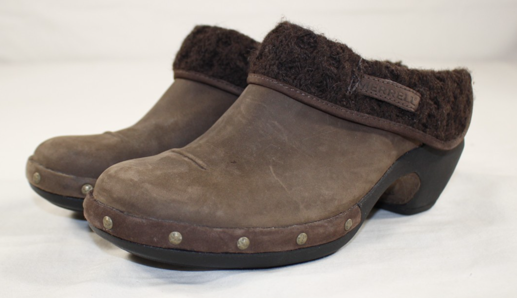 Merrell Scarpe Donna 6 Zoccoli Mule Pelle Luxe Maglia J68670 Cioccolato Amaro