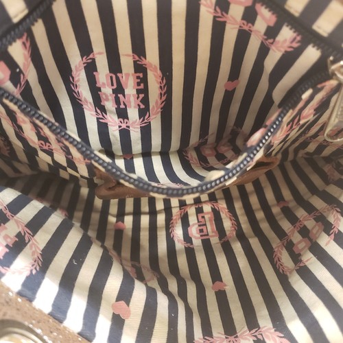 Rare Victoria's Secret PINK Vintage Purse Gold Genuine Leather HTF Collectible - Picture 5 of 24