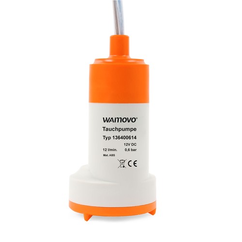 12V Wasserhahn "Novo" schwarz im Set mit 12 Volt Tauchpumpe - Bild 5 von 8