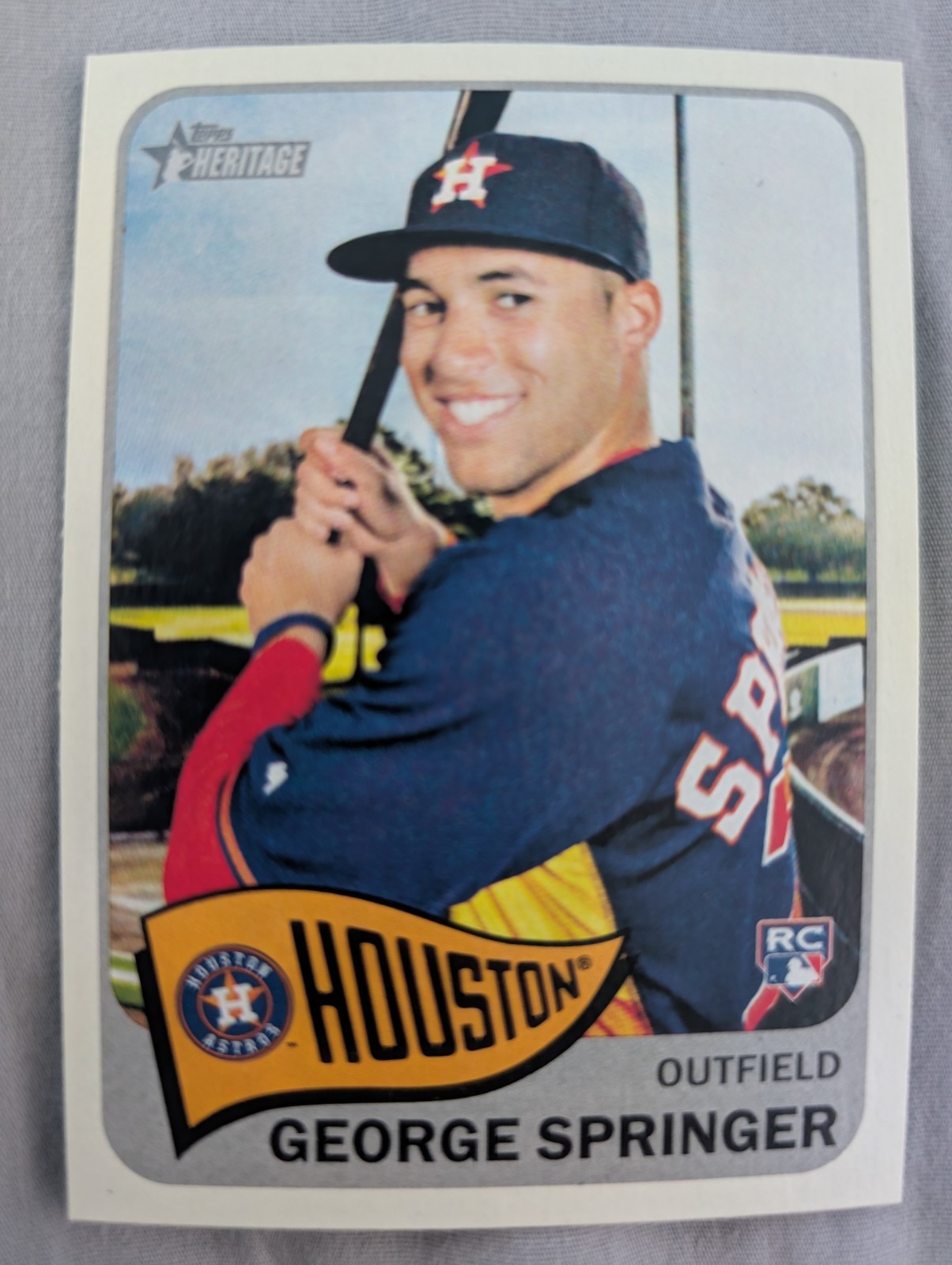 GEORGE SPRINGER 2014 Topps Heritage High Number H557 RC Rookie Card PWE