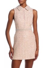 Alice + Olivia Pearl Blush Ellis Embellished Mini Dress Size 6 NWT