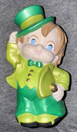 Saint St Patricks Figurines Vintage Set Hand Painted Ceramic Boy Girl - Picture 4 of 6