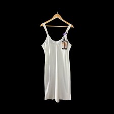 VANITY FAIR FULL SLIP Women's Liner Size 40 32" Ivory Adjustable Straps Vintage