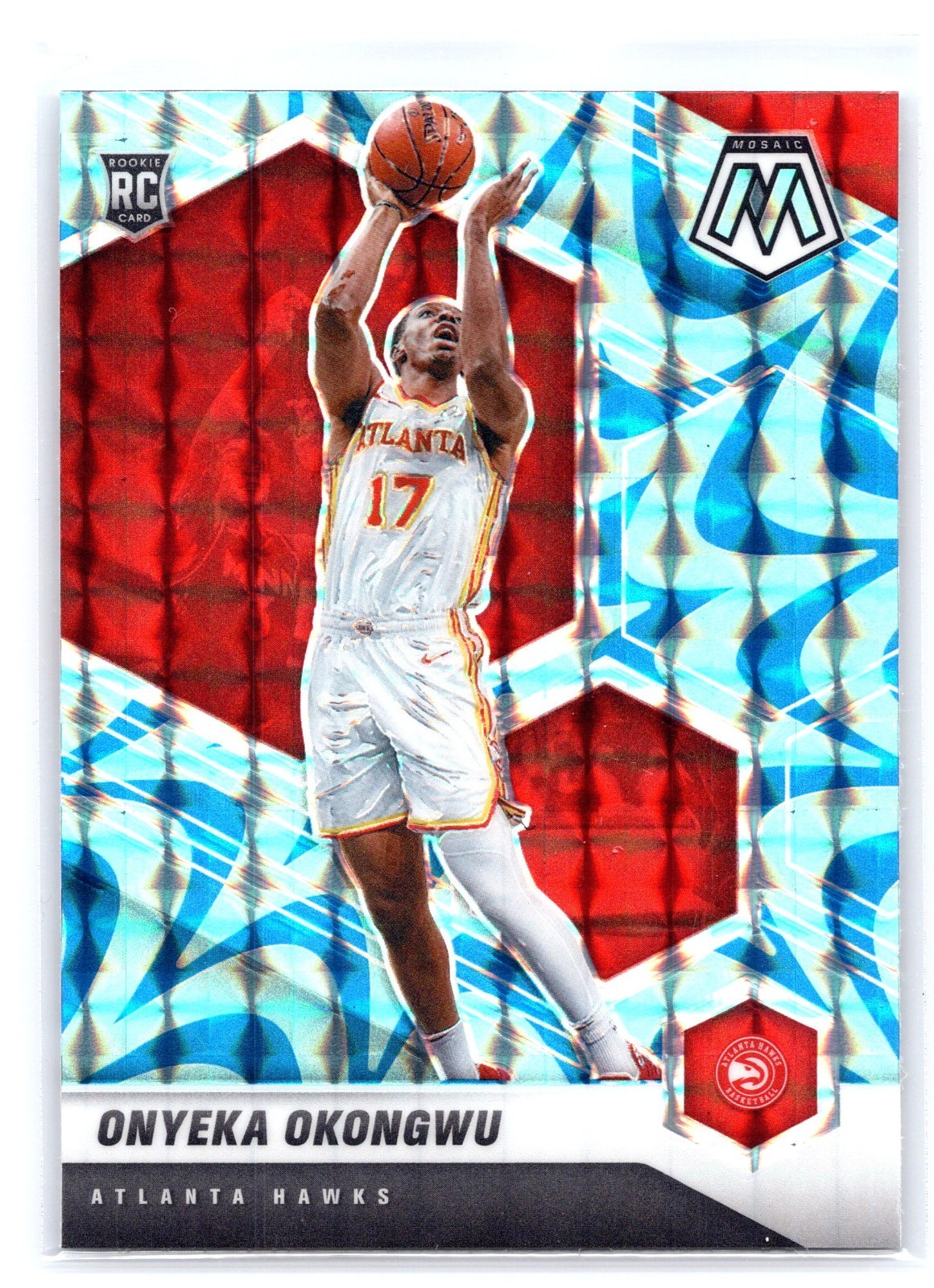 2020-21 Panini Mosaic - Rookie Onyeka Okongwu #225 Reactive Blue Prizm (RC)