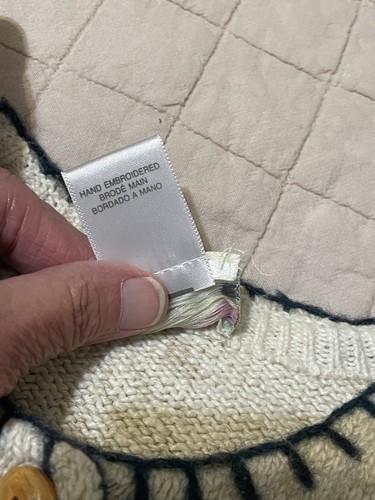 Cárdigan Susan Bristol Mujer Talla L Bordado a Mano Invierno Navidad Vacaciones - Imagen 7 de 15
