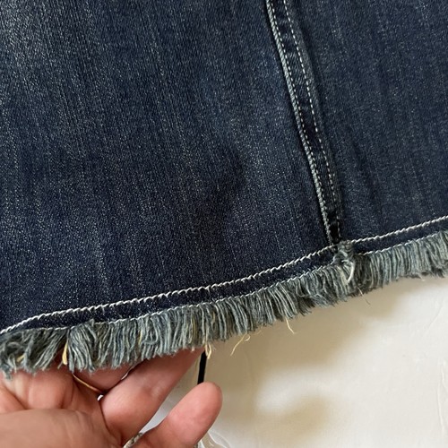 Blue Denim Skirt A-Line Pockets Size 10 - Picture 16 of 17