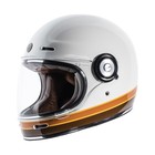 TORC T1 Retro Full face Helmet ISO Bars White Size Small - T102ISO22