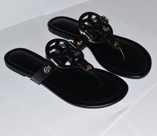 Tory Burch Miller Black Leather Thong Sandals...
