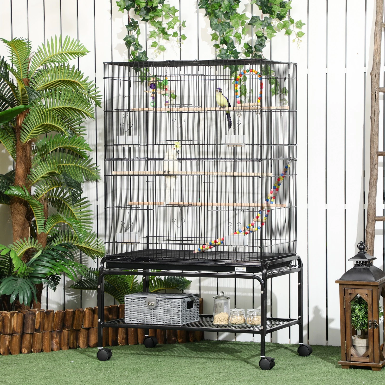 PawHut Bird Cage, with Stand, Wheels, Toys, for Budgies, Finches, Parakeets
Opens in a new window or