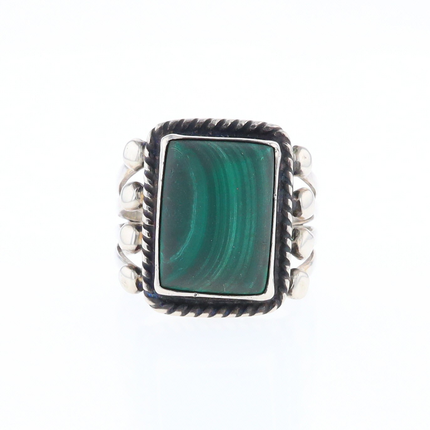 Native Rectangle Malachite Ring GV161558 - image 3