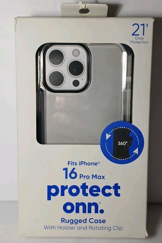 neues iphone 16 pro max onn. Robustes Etui mit Holster und drehbarem Clip offene Box - Bild 1 von 23