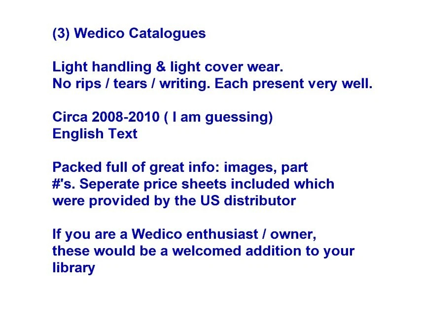 (3)Vintage RC Semi-Truck WEDICO Catalogue Brochure w/US price List Peterbilt etc - Image 2 of 2
