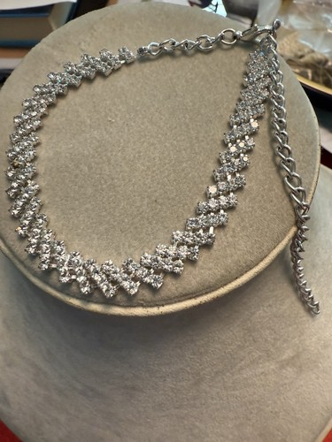 Vintage 18" zarte Strass Halskette - Modeschmuck - Bild 1 von 3