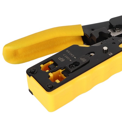 Ethernet Crimping Tool Adjustable Mode Anti Slip Texture Safety Lock Effortl NEW - Afbeelding 2 van 12