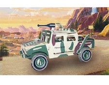 Hummer H1 L - Colored 3D Jigsaw Woodcraft Kit Wooden Puzzle