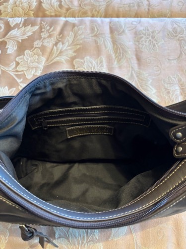 BOLSO DE HOMBRO DE CUERO MARRÓN OSCURO STUDIO WORKS - Imagen 3 de 8