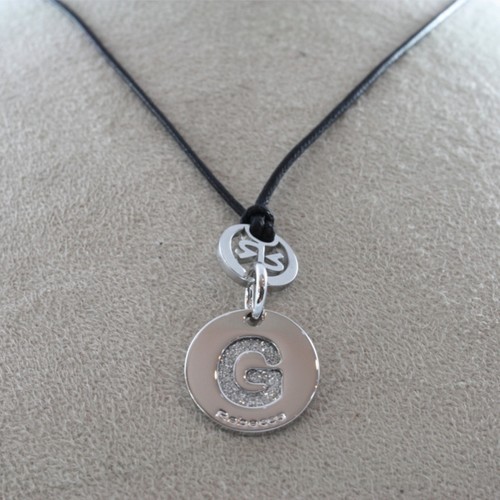 Cord Pendant Letter 'G' Bronze Rhodium And Glam By Rebecca