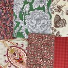 Vintage florals paisley houndstooth 6 piece crafting fabric remnants