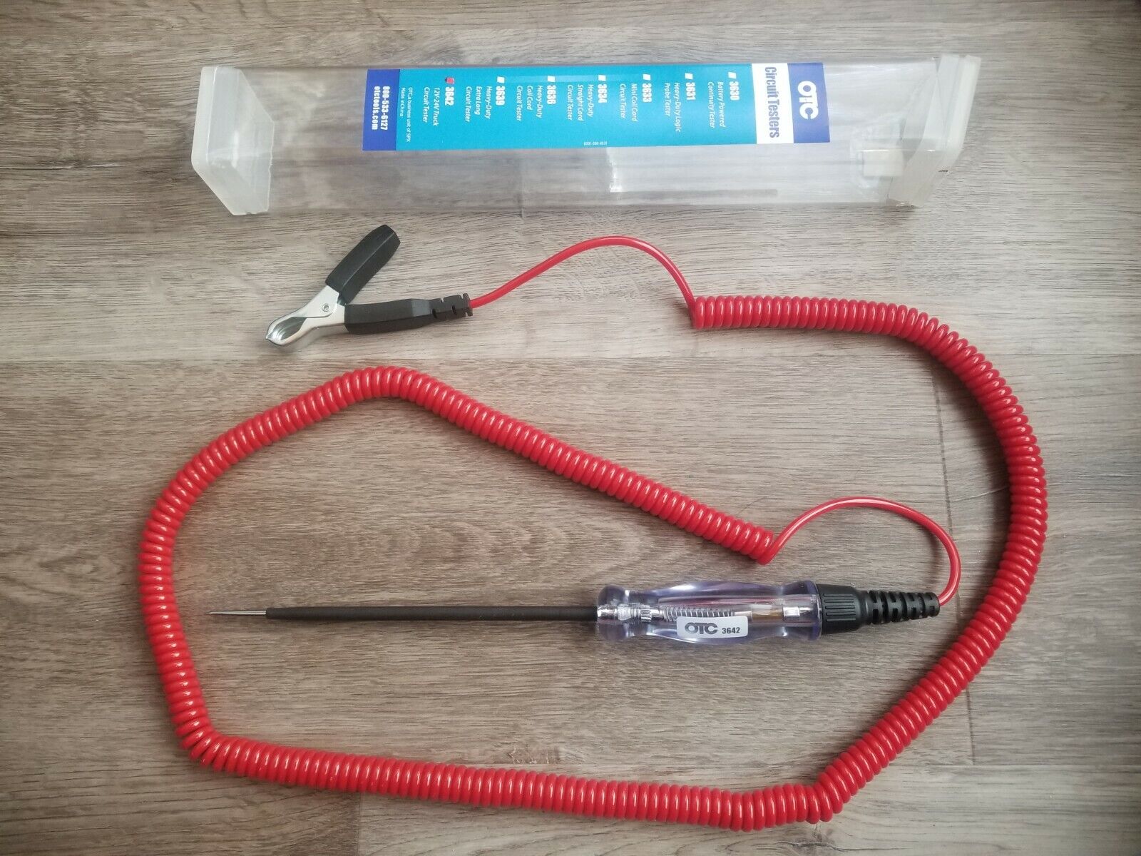 New OTC 12-24V HD Truck Circuit Tester / Test Light w/ Extra Large Clamp #3642