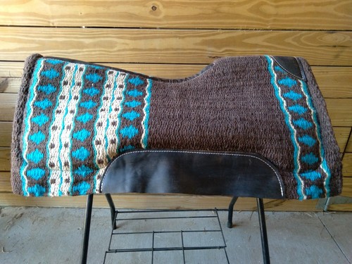 Showman 34" x 36" Wolle konturiert mit Memory Filz Boden Western Schabracke 4993 - Bild 3 von 5