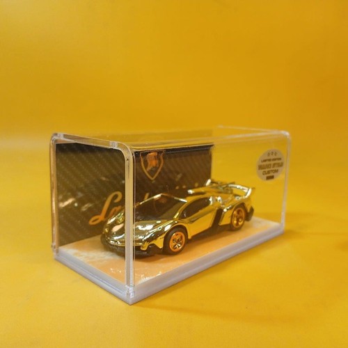 Hot Wheels LAMBORGHINI VENENO Gold CHROME (WANGSTAR CUSTOM) Limited REAL RIDERS - Picture 13 of 15