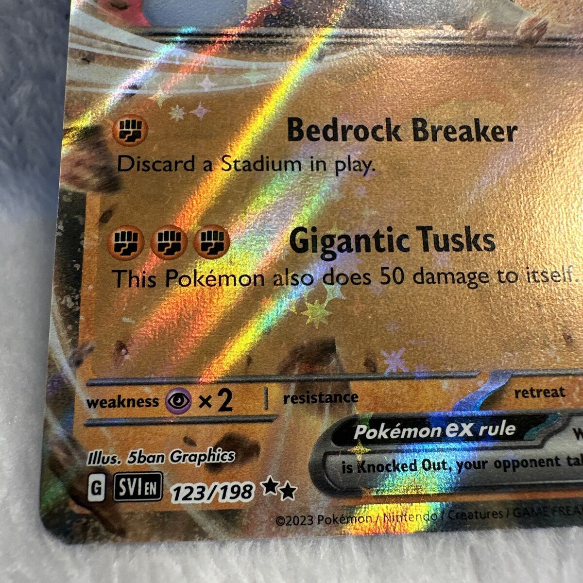 Pokemon - 123/198 - Presa Grande ex (Great Tusk) - Scarlet & Violet Base -  SV1PT