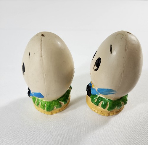 Salero y pimentero vintage Huevo Humpty Dumpty plástico - Imagen 4 de 5