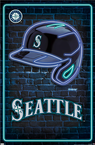 MLB Seattle Mariners - Neon Helmet 23 - Picture 1 of 2