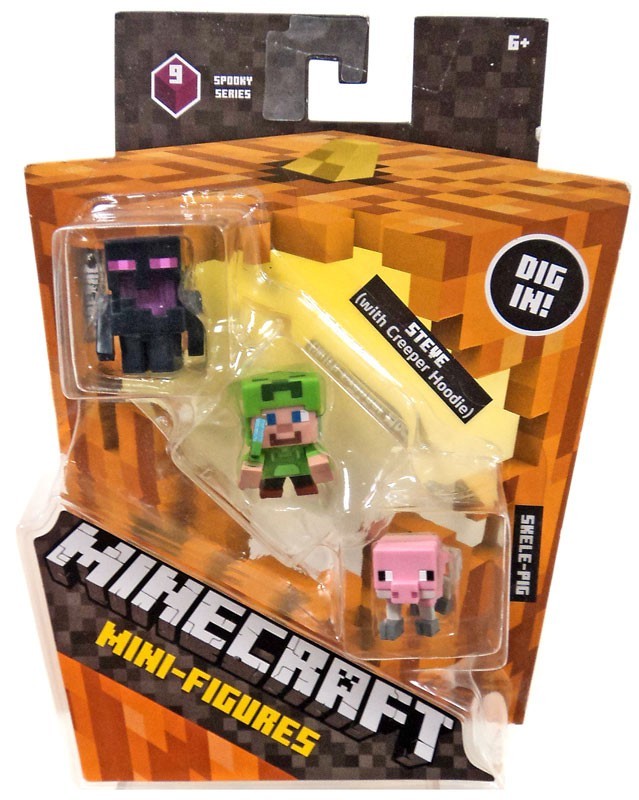 Steve with Hoodie Skeleton Pig Endereal Mini Figure 3 Pack eBay