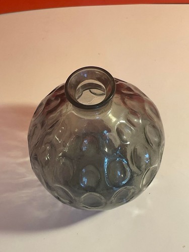 Spanish Bubble Globe Glass Vase, Vintage, Decorative Smokey Glass - Picture 2 of 8