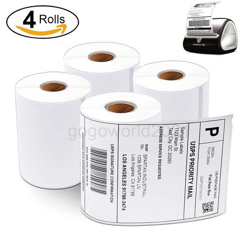 4 Rolls DYMO 4XL Direct Thermal Shipping Labels 4x6 1744907 Compatible 220/Roll - Picture 1 of 8